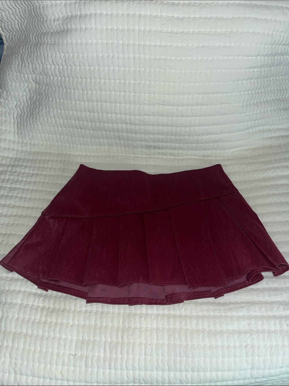 Forever 21 Pleated Circle Skater Skirt in Wine